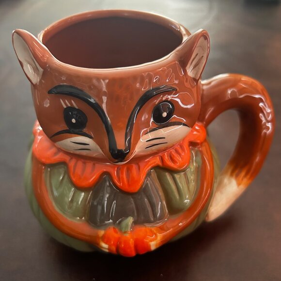 New Johanna Parker Halloween Fox Harvest Mug Fall Thanksgiving Mugs - Picture 8 of 12